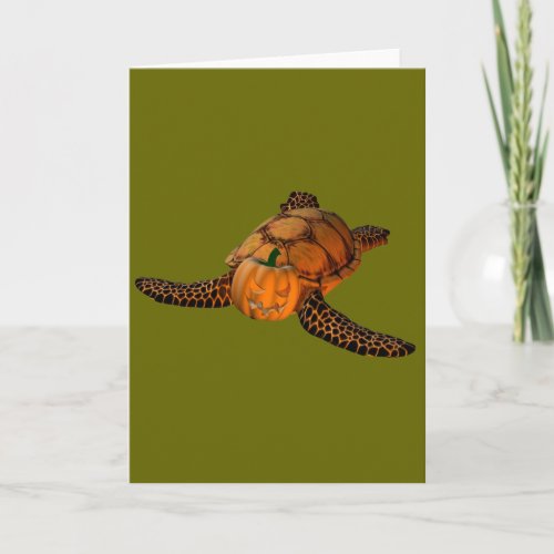 Funny Halloween Turtle Card