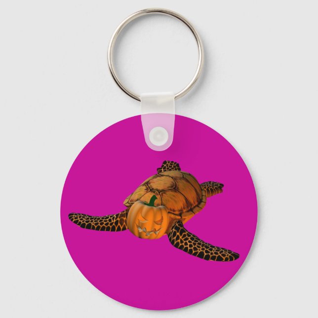 Funny Halloween Turtle Keychain (Front)