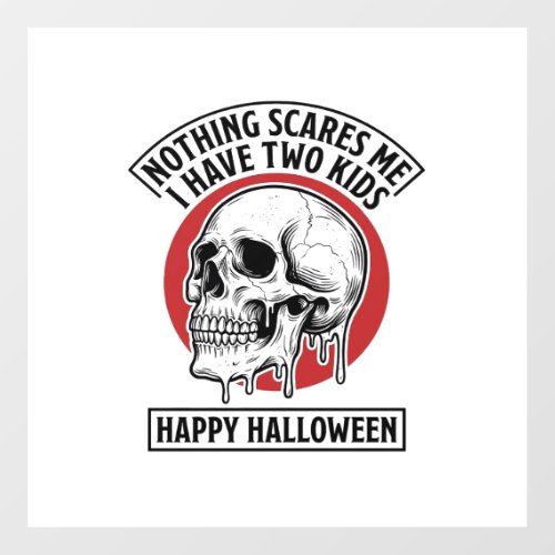 Funny Halloween Two Kids Skull Shirt Design_1 Floor Decals