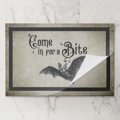Funny Halloween Vampire Bat Come in for a Bite Paper Pad