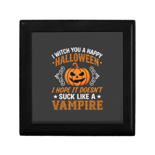 Funny Halloween Vampire Pumpkin Gift Box