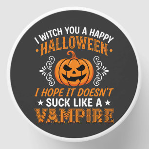 Funny Halloween Vampire Pumpkin Mini Candle Favors