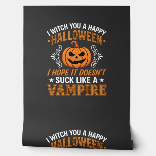 Funny Halloween Vampire Pumpkin Wallpaper