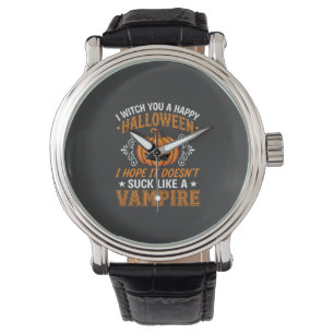 Funny Halloween Vampire Pumpkin Watch