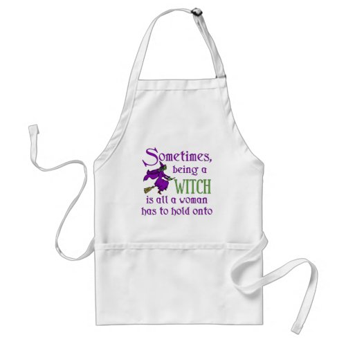 Funny Halloween Witch Adult Apron