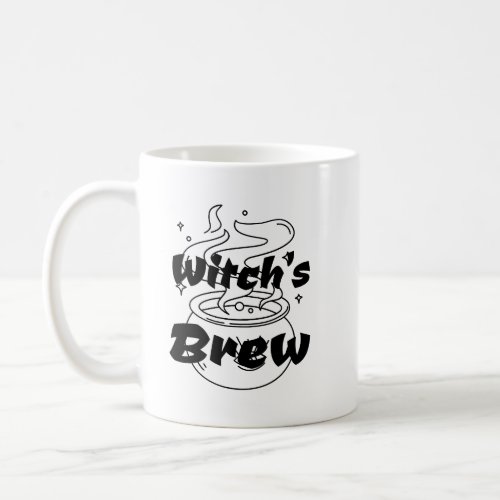 funny halloween witch cauldron brew  coffee mug