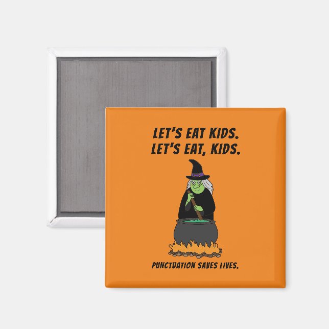 Funny Halloween Witch Cool English Teacher Grammar Magnet (Front/Back)