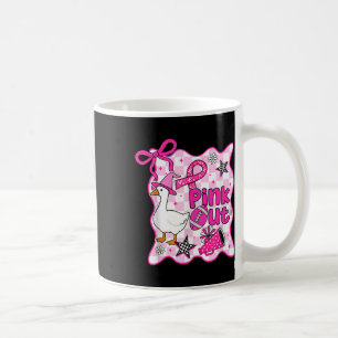 Funny Halloween Witch Goose Pink Out Breast Cancer Coffee Mug