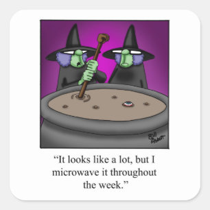 Funny Halloween Witch Humor Stickers