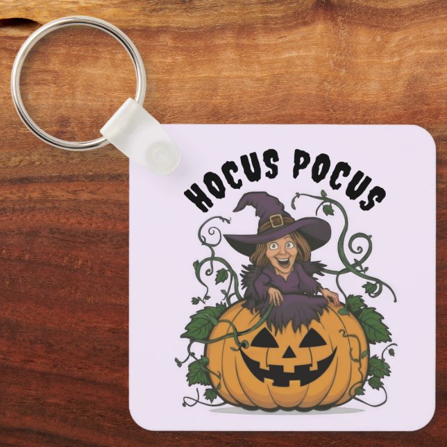 Funny Halloween Witch  Keychain (Front)
