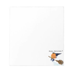Funny Halloween Witch Pumpkin Notepad
