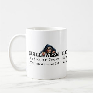 Funny Halloween Witch Trick or Treat Quote Coffee Mug