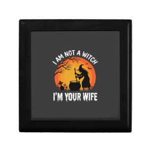 Funny Halloween Witch Wife Cauldron Design Gift Box