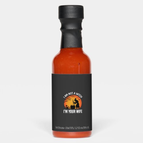 Funny Halloween Witch Wife Cauldron Design Hot Sauces