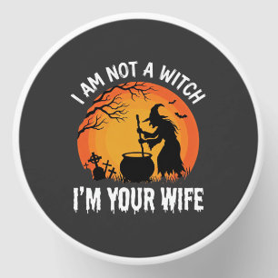 Funny Halloween Witch Wife Cauldron Design Mini Candle Favors