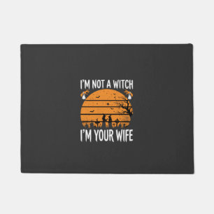 Funny Halloween Witch Wife Graveyard Design Doormat