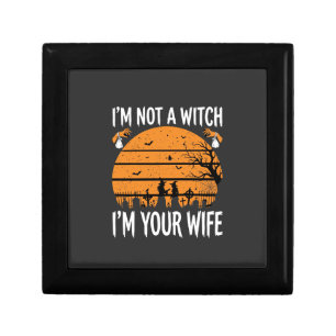 Funny Halloween Witch Wife Graveyard Design Gift Box