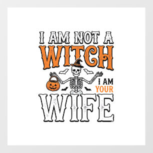 Funny Halloween Witch Wife Skeleton Vintage Shirt Floor Decals
