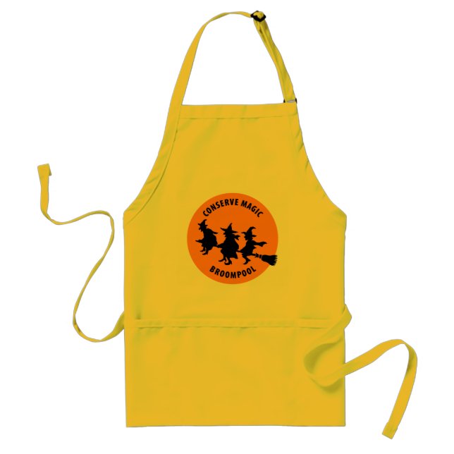 Funny Halloween Witches Adult Apron (Front)
