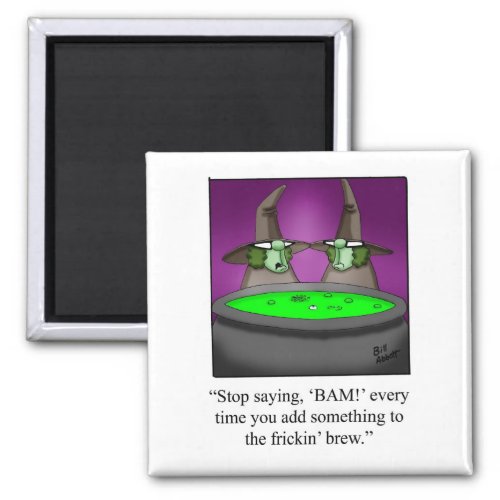 Funny Halloween Witches Brew Humor Magnet
