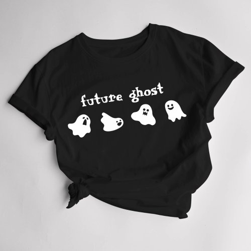 Funny Halloween Womens Ghost  T_Shirt