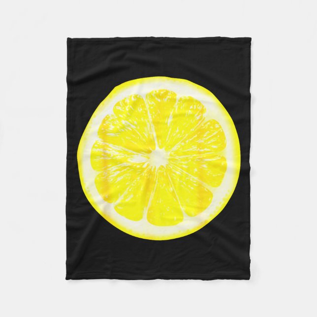 Funny Halloween Yellow Lemon Costume Fruit Costume Fleece Blanket (Front)