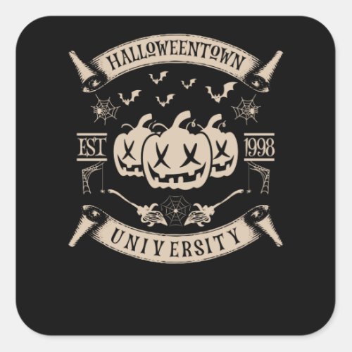 funny Halloweentown University design Square Sticker