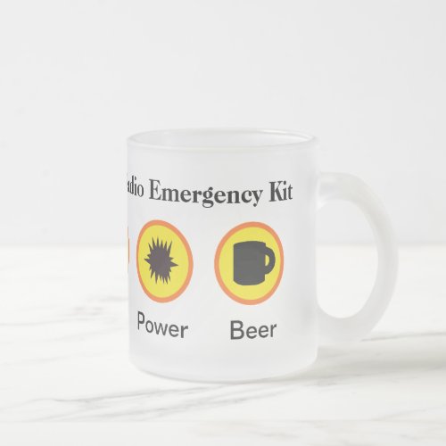 Funny Ham Radio Emergency Kit Mug