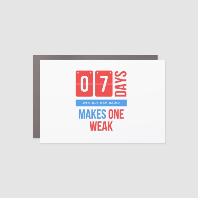 Funny ham radio hobby car magnet (Front)