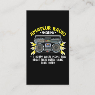 Funny Ham Radio Operator Amateur Radio Definition Business Card
