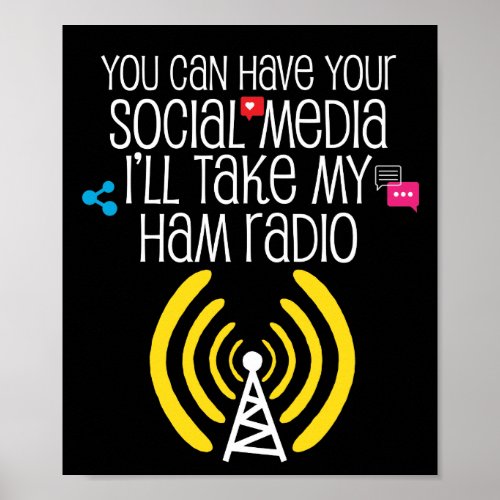 Funny Ham Radio Operator  CB Radio Amateur Gift Poster