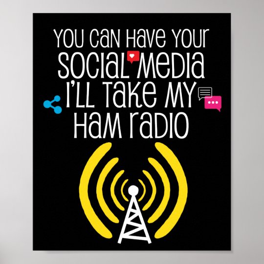 Funny Ham Radio Operator CB Radio Amateur Gift Poster | Zazzle.com