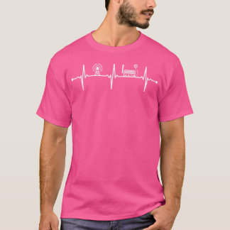 Funny Ham Radio Operator Heartbeat For Men Ham Rad T-Shirt