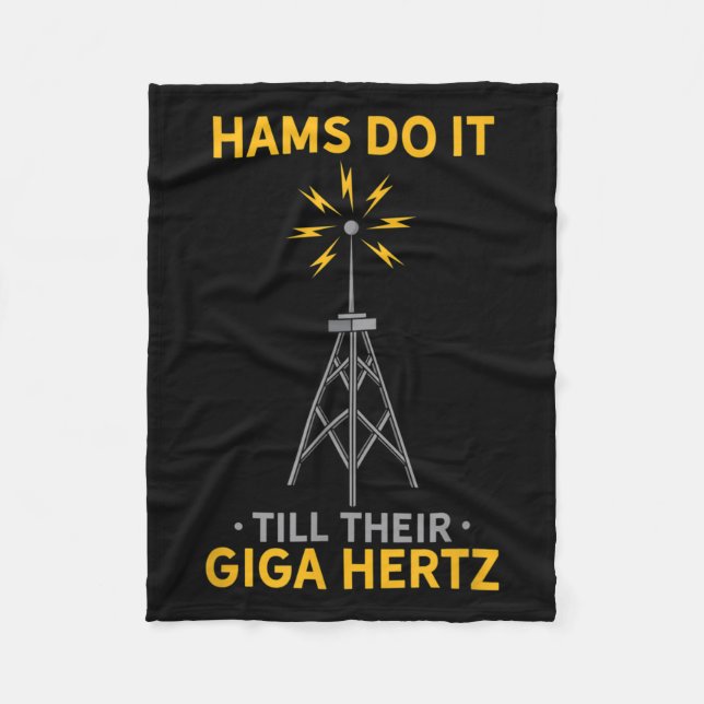 Funny Ham Radio Quote Amateur Operator Enthusiasts Fleece Blanket (Front)
