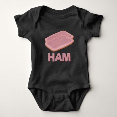 Funny Ham Slice Butcher Meat Lover Baby Bodysuit