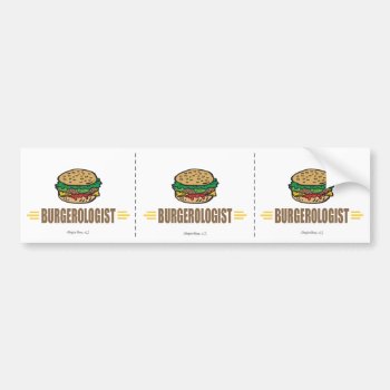 Funny Hamburger Bumper Sticker by OlogistShop at Zazzle