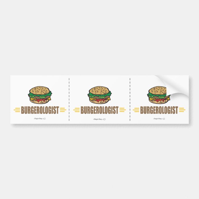 Funny Hamburger Bumper Sticker (Front)