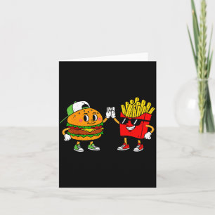 Funny Hamburger French Fries Combo Snacks Fast Foo Card
