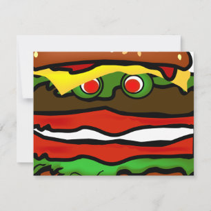 Funny Hamburger Invitation