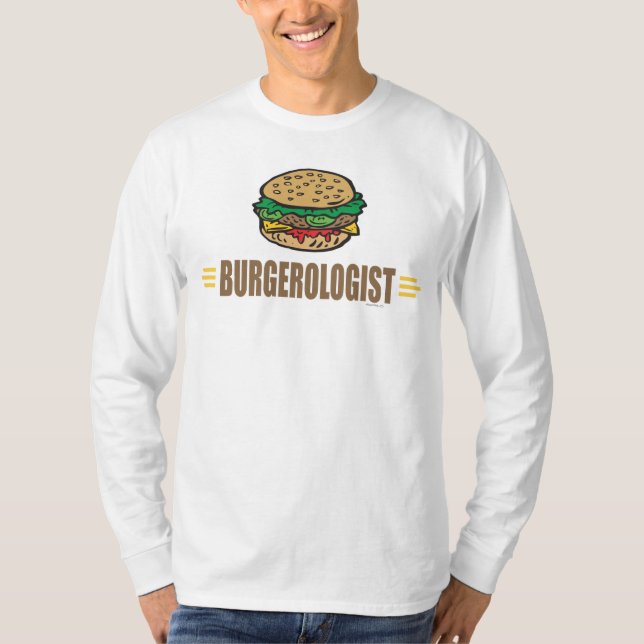 Funny Hamburger Lovers T-Shirt (Front)