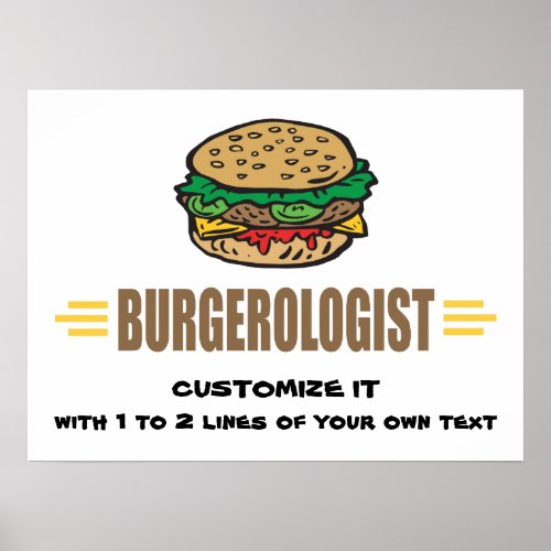 Funny Hamburger Poster