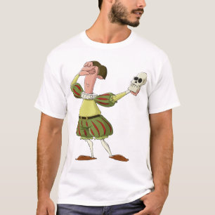 Funny Hamlet Shakespeare Actor Holding Skull T-Shirt