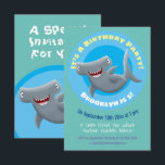 Funny Hammerhead shark personalized birthday Invitation<br><div class="desc">This happy hungry hammerhead shark is on the hunt for his next snack at a party. Drawn in fun cartoon illustration style.</div>