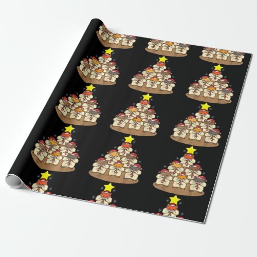 Funny Hamster Christmas Tree Gift For Lover Kids Wrapping Paper