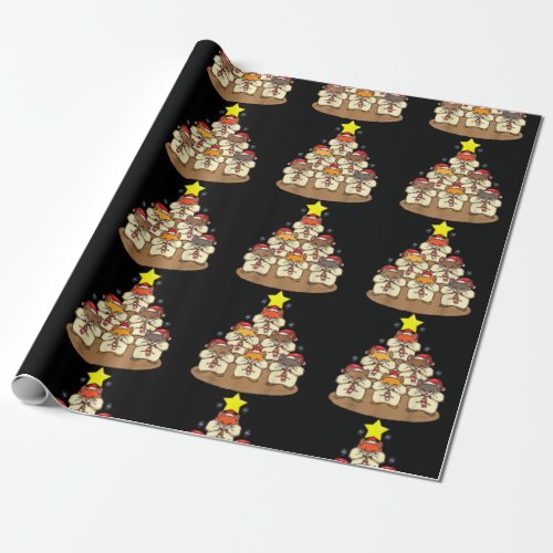 Funny Hamster Christmas Tree Wrapping Paper