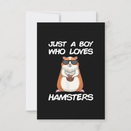 Funny Hamster Cool Tiny Gift  For Kids RSVP Card