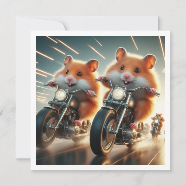 Funny Hamster Dinner invitation, Hamster Invitation (Front)