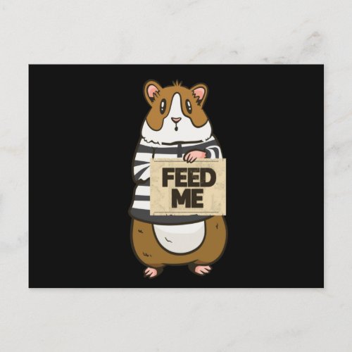 Funny Hamster Prison Outfit Feed Me Food Postcard
