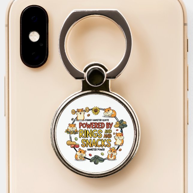 Funny Hamster Rings and Snacks Quote (Close Up)