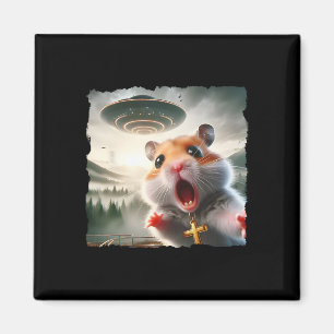 Funny Hamster Selfie With Alien Trip Meme Pet Crui Magnet